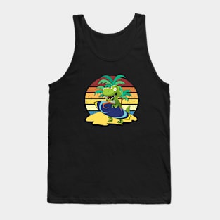 Surfing Dinosaur, Surfboard, Animals, T Rex, Summer Tank Top